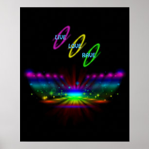 Poster Live Love Rave