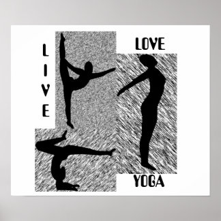 Poster Live Love Yoga