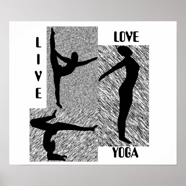 Poster Live Love Yoga (Devant)