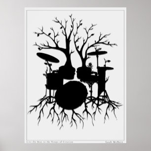 Poster Live the Beat to the Tempo of Creation ~ drum art