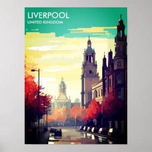 Poster Liverpool Royaume-Uni Carte postale Voyage