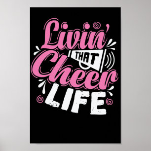 Poster Livin' that Cheer Life Cheerleader