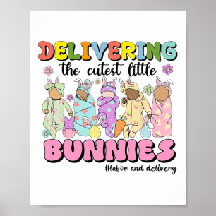 Poster Livraison des lapins les plus mignons Travail et a