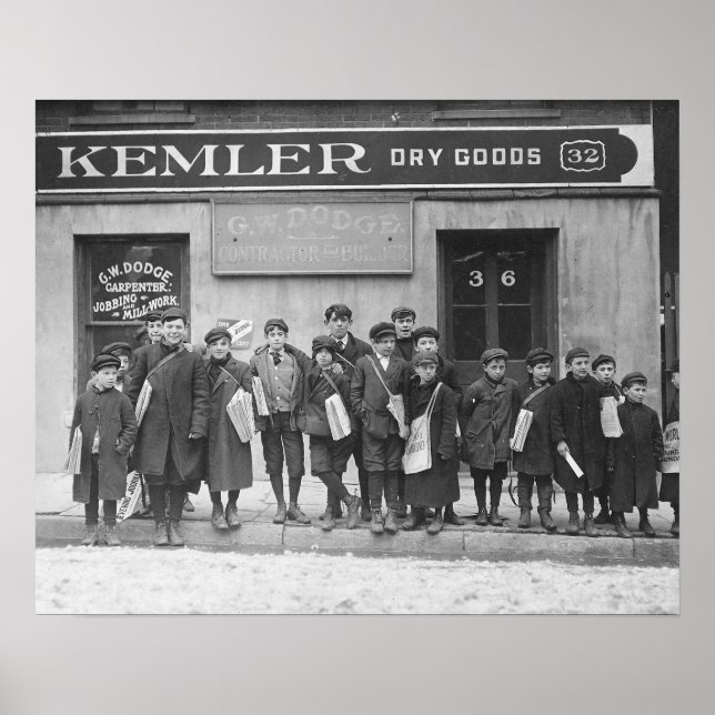 Poster Livraison des livres du dimanche, 1909. Photo vint (Devant)
