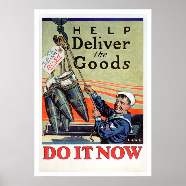 Poster Livraison des marchandises - Marine (US02293) (Devant)