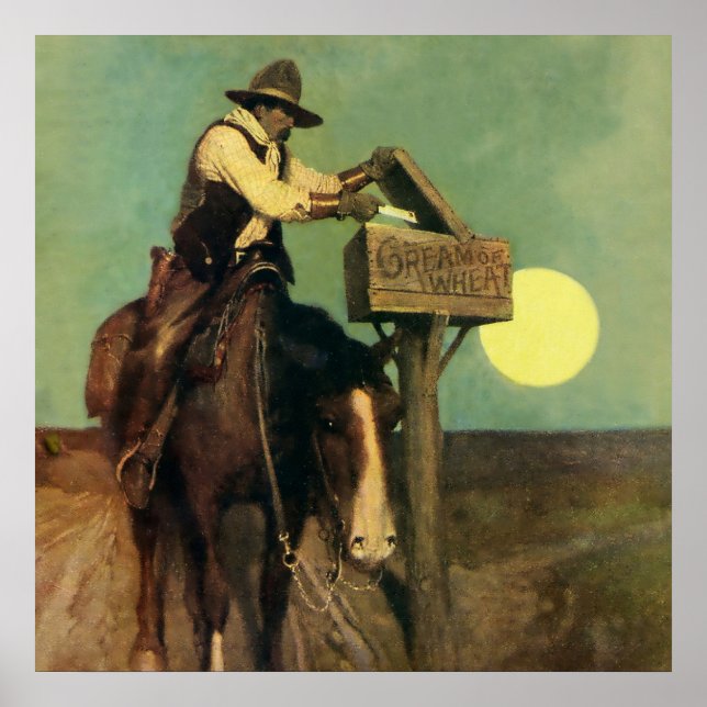 Poster "Livraison rurale" Western Art par NC Wyeth (Devant)