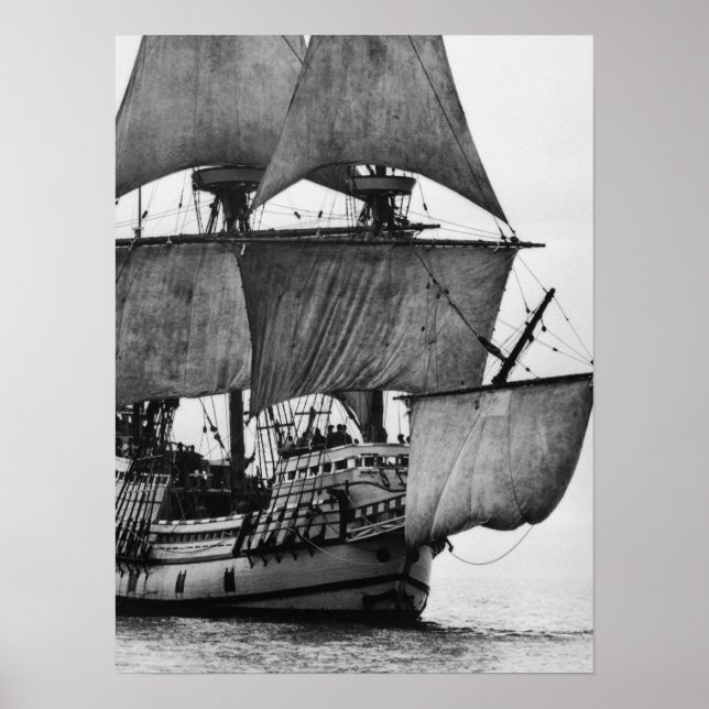 Poster Livraison vintage noir et blanc (Devant)