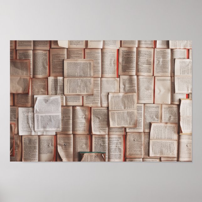 Poster livre à visage ouvert littéraire (Devant)
