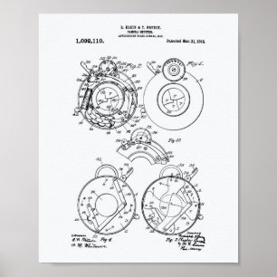 Poster Livre blanc d'art de brevet de l'obturateur de