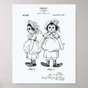 Poster Livre blanc sur l'art breveté Doll 1915