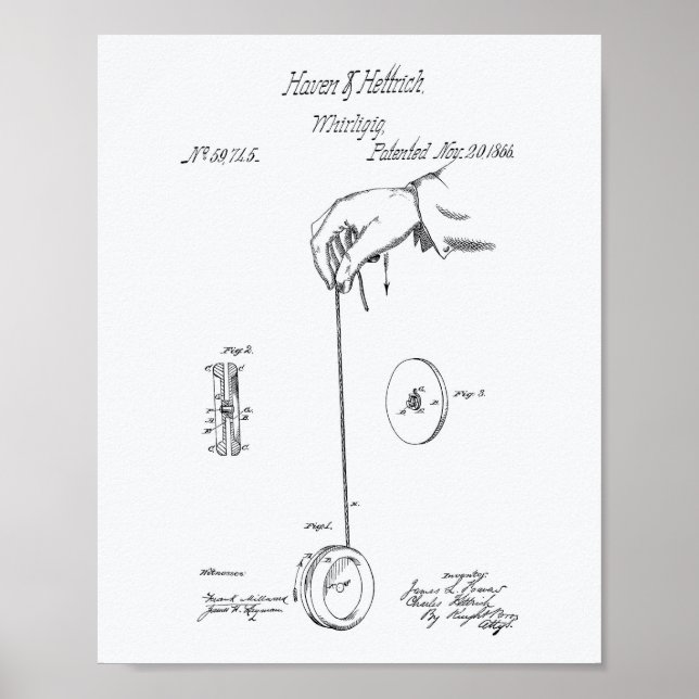 Poster Livre blanc sur l'art breveté Yoyo 1866 (Devant)