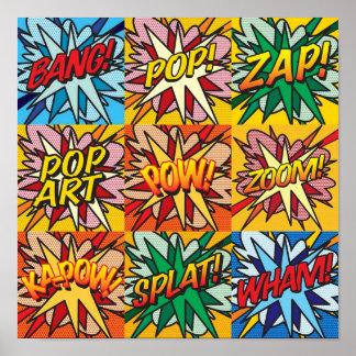 Poster Livre de bande dessinée Pop Art moderne Coloré Gra