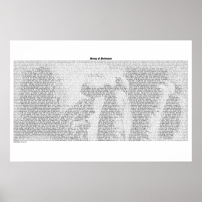 Poster Livre de Chanson de Salomon (texte complet du KJV) (Devant)