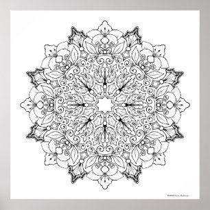 Poster Livre de coloriage Mandala 1-63