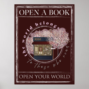 Poster Livre de lecture, Art pour les amateurs de livre