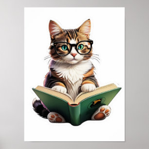 Poster Livre de lecture Cat