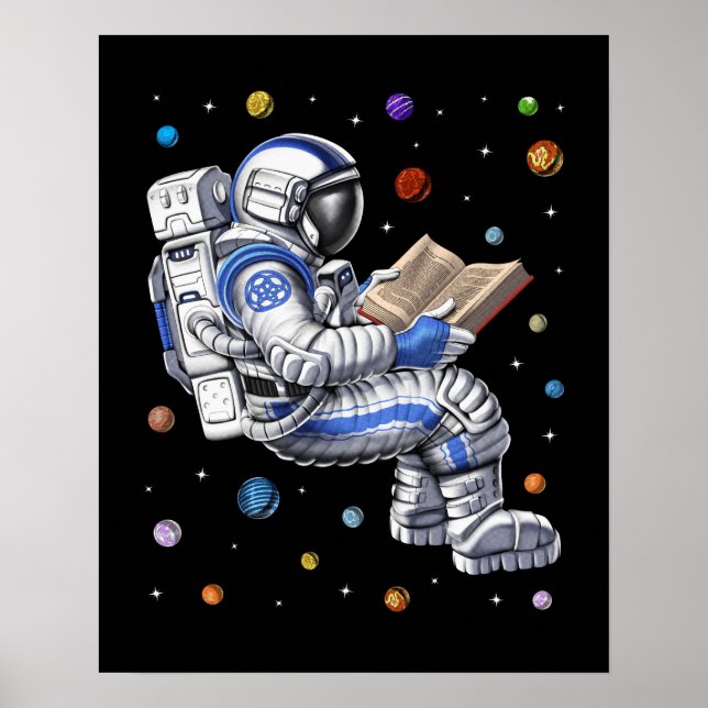 Poster Livre de lecture d'Astronaut (Devant)