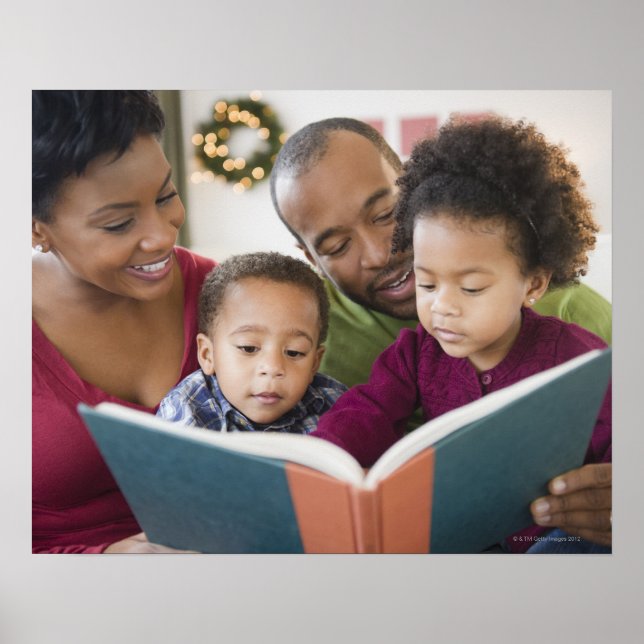 Poster Livre de lecture de la famille noire (Devant)