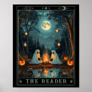 Poster Livre de lecture de Reader Bookish mignon Éffrayan
