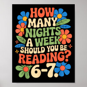 Poster Livre de lecture drôle Professeur 67 Six Sept Meme