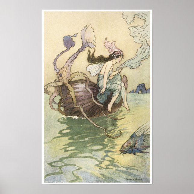 Poster Livre de poésie fée, Nautilus est mon bateau (Devant)