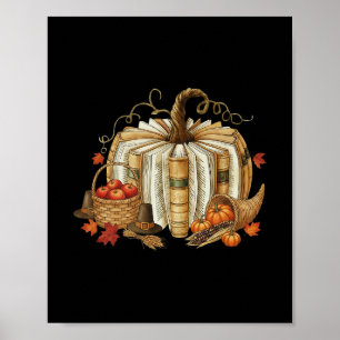 Poster Livre de professeur Citrouille Lecture d'automne T