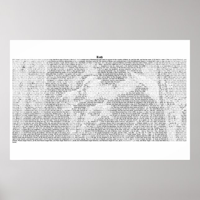 Poster Livre de Ruth (texte complet du KJV) (Devant)
