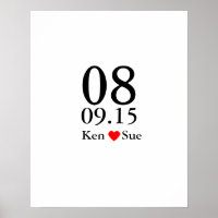 Livre de signature mariage alternatif grand date