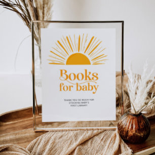 Poster Livre de soleil boho minimaliste pour bébé