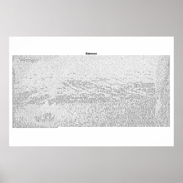 Poster Livre des Ephésiens (texte complet du KJV) (Devant)