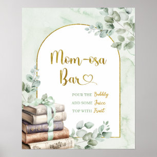 Poster Livre d'histoire de la verdure Baby shower Maman-o
