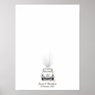 Poster Livre d'invité du Mariage d'empreintes digitales i