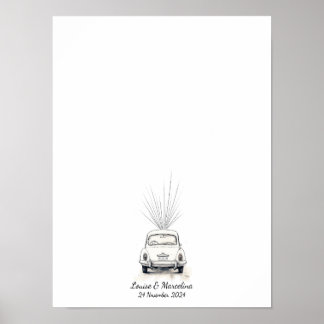 Poster Livre d'invité du Mariage d'empreintes digitales i