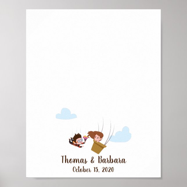 Poster Livre d'invité Mariage Fingerprint (Devant)