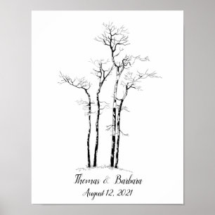 Poster Livre d'invité Mariage rustique