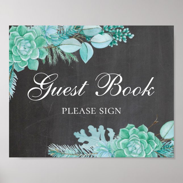 Poster Livre d'or. La menthe est succulente. Mariage de t (Devant)