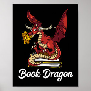 Poster Livre Dragon Littérature Lecture Geek Nerd