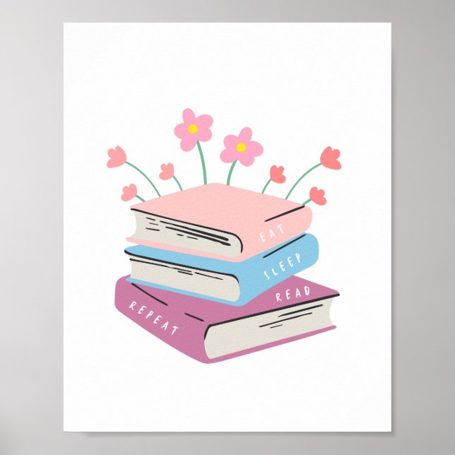 Poster Livre Manger Sleep Lire (Devant)