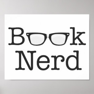 Poster Livre Nerd Funny Spectacles Texte