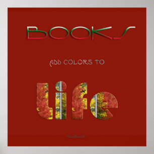 Poster Livres Ajouter des couleurs