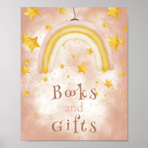 Poster Livres & Cadeaux Boho arc-en-ciel étoiles de pouss