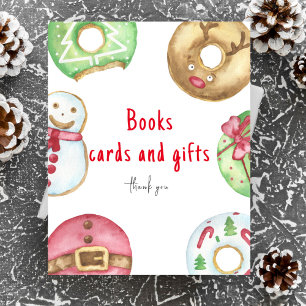 Poster Livres cartes et cadeaux de shower de bébé d'hiver