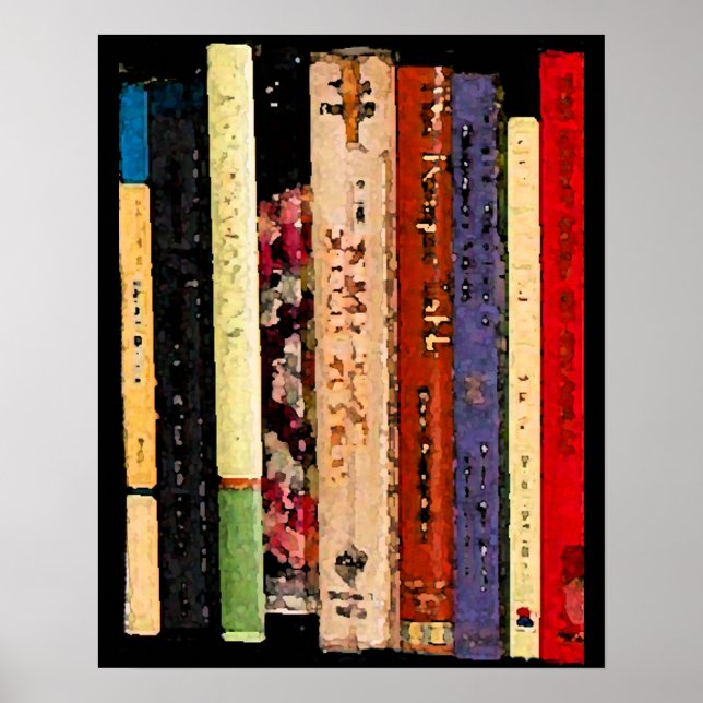 Poster Livres colorés (Devant)