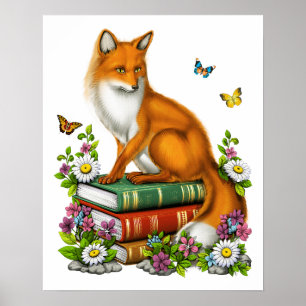 Poster Livres Cottagecore Fox