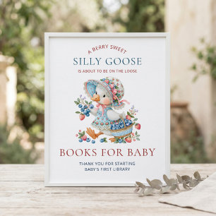 Poster Livres de Bébé Rigolo aux Fruits pour Baby Shower
