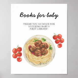 Poster Livres de douche de bébé Little Meatball Baby