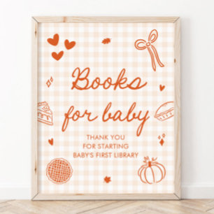 Poster Livres de douche pour bébé Cutie Pie d'automne pou