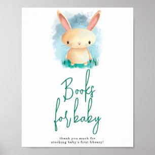 Poster Livres de lapin mignons pour bébé