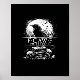 Poster Livres drôles F-Caw-F Crânes Gothique