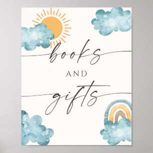 Poster Livres Et Cadeaux Baby Shower Soleil 